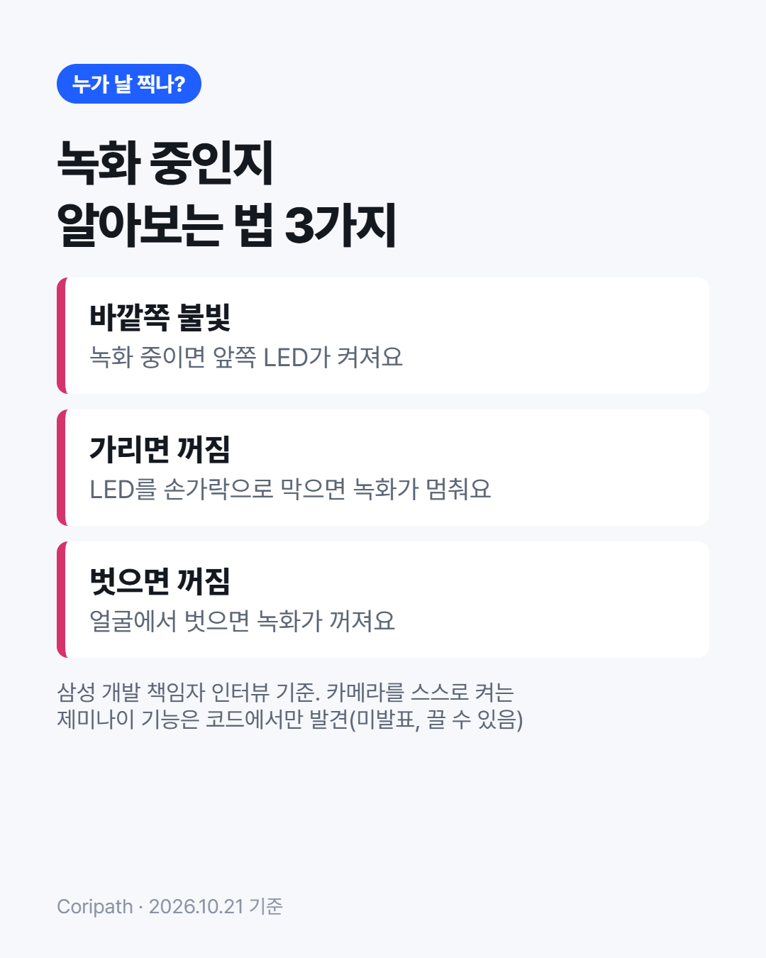녹화 중인지 알아보는 법 3가지